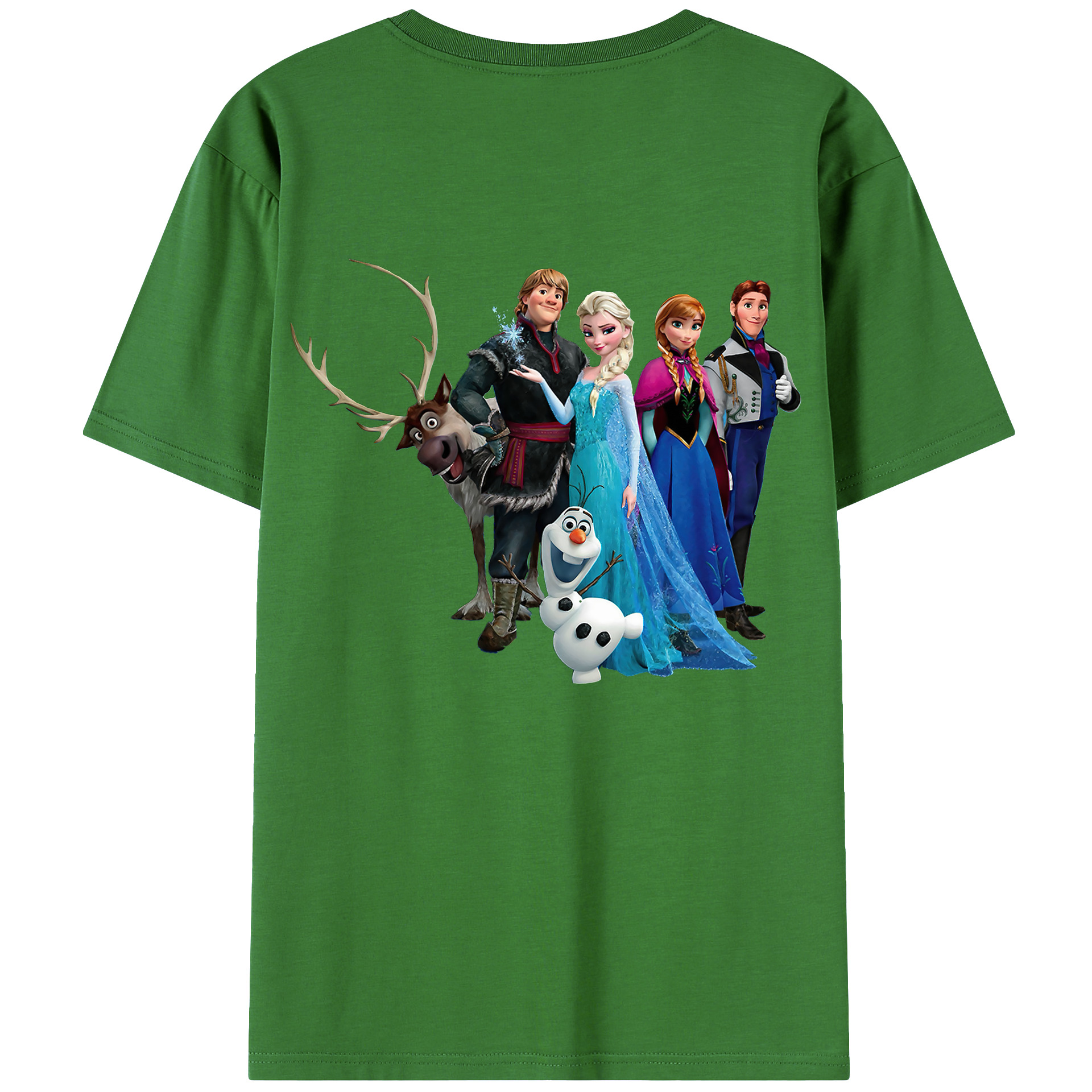 （画像用） アナと雪の女王 アンナ エルサ Frozen Anna Elsa レディース半袖Tシャツ(バックプリント)